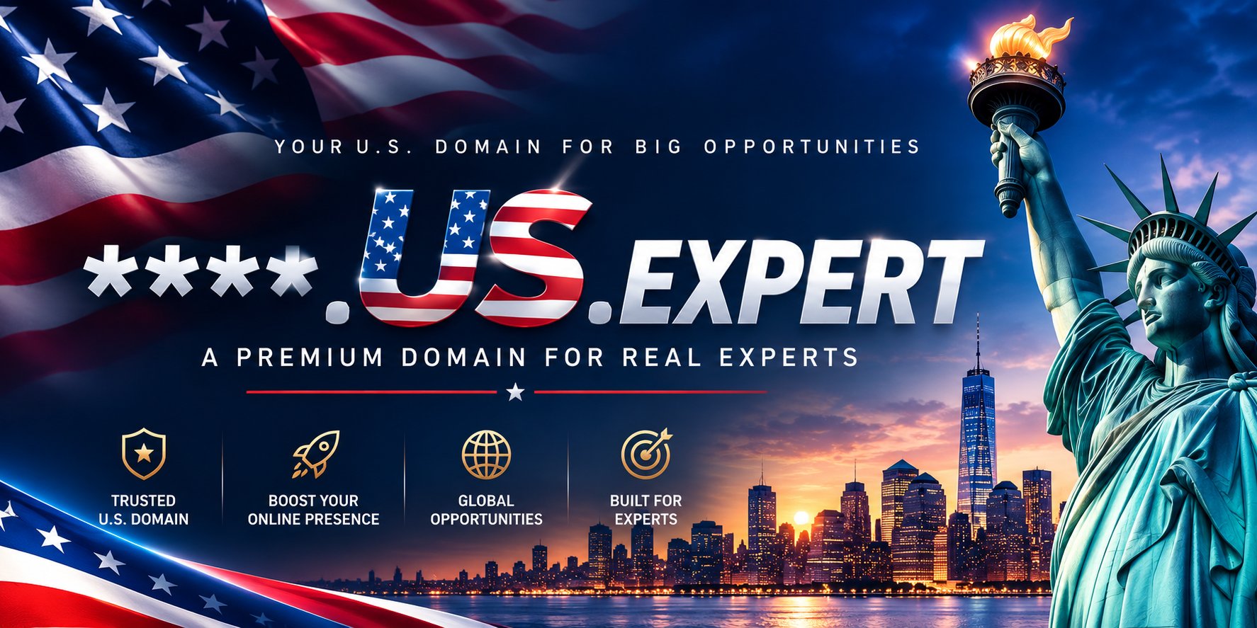 Promotional banner for us.expert